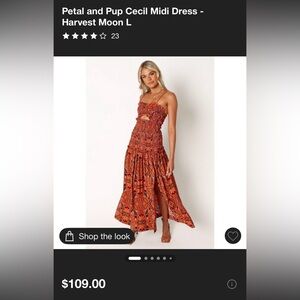 Petal & Pup Harvest Moon Midi Dress - Orange